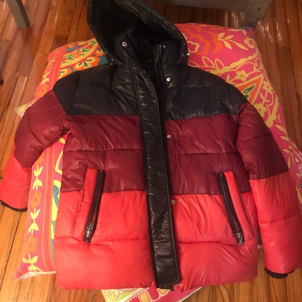 Rachel Roy Colorblock Puffer Jacket